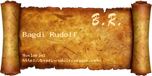 Bagdi Rudolf névjegykártya